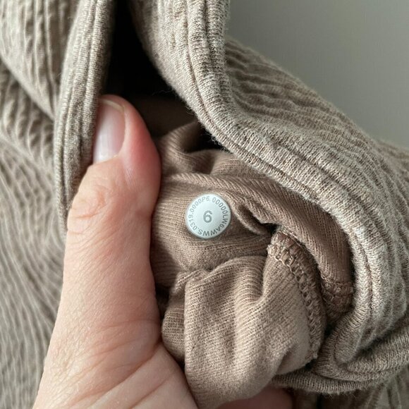 Lululemon Retreat Yourself Crop Wide Leg Pants Heathered Soft Sand Brown 6 - Picture 10 of 10